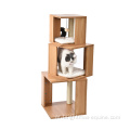 تصميم جديد 360 درجة مربعات دوارة كافية شجرة أثاث القطط الفضاء